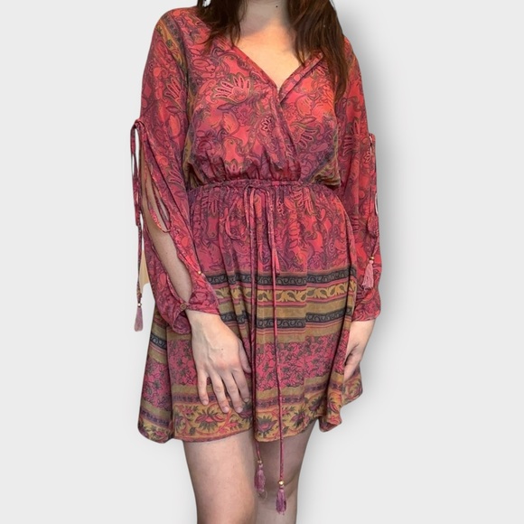 RAGA Bohemian Style, Designer, Floral, Cutout, Tassel, Dress - Picture 1 of 5